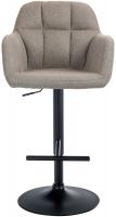 Barhocker Natoma Stoff schwarz taupe Barhocker Natoma Stoff schwarz taupe