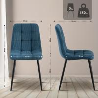 Esszimmerstuhl Antibes Cord blau