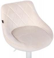 Barhocker Lazio Samt weiß creme 