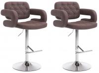 2er Set Barhocker Dublin Stoff braun 2er Set Barhocker Dublin Stoff braun