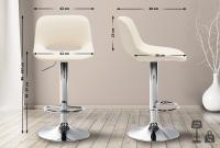 Barhocker Camden Kunstleder chrom creme Barhocker Camden Kunstleder chrom creme