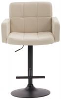 Barhocker Los Angeles, Stoff schwarz creme Barhocker Los Angeles, Stoff schwarz creme