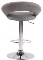 Barhocker Olinda Stoff chrom grau Barhocker Olinda Stoff chrom grau