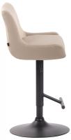 Barhocker Club Stoff schwarz creme 