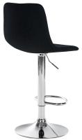 2er Set Barhocker Divo Stoff Chrom schwarz 2er Set Barhocker Divo Stoff Chrom schwarz