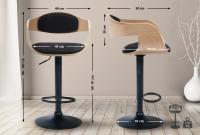 Barhocker Kingston B Stoff natura/schwarz Barhocker Kingston B Stoff natura/schwarz
