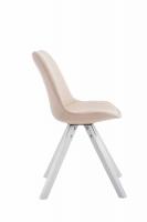 Besucherstuhl Toulouse Stoff Square weiß (eiche) creme 