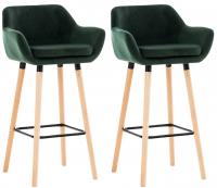 2er Set Barhocker Grant Samt grün 2er Set Barhocker Grant Samt grün