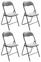 4er Set Klappstuhl Felix grau/schwarz 4er Set Klappstuhl Felix grau/schwarz