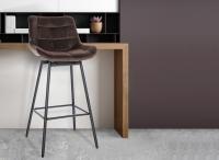 Barhocker Weston Schwenkbar Samt braun Barhocker Weston Schwenkbar Samt braun