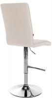 Barhocker Peking V2 Stoff chrom creme 