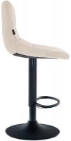 Barhocker Jerry Samt schwarz creme Barhocker Jerry Samt schwarz creme