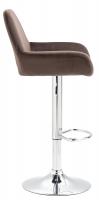 2er Set Barhocker Braga Samt chrom braun 2er Set Barhocker Braga Samt chrom braun