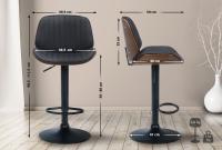 2er Set Barhocker Nova Kunstleder walnuss/schwarz 