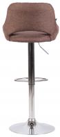 Barhocker Milet Stoff chrom braun Barhocker Milet Stoff chrom braun