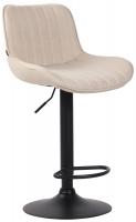 2er Set Barhocker Lentini Stoff schwarz creme 