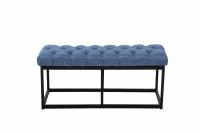 Sitzbank Amun Stoff Schwarz 100 cm blau Sitzbank Amun Stoff Schwarz 100 cm blau