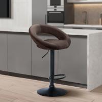 Barhocker Olinda Samt schwarz braun Barhocker Olinda Samt schwarz braun