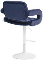 Barhocker Dublin Samt weiß blau 