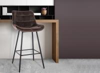 Barhocker Weston Samt braun Barhocker Weston Samt braun