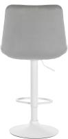 2er Set Barhocker Toni Samt weiß grau 2er Set Barhocker Toni Samt weiß grau