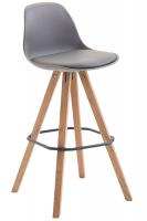 Barhocker Franklin Kunstleder Square Natura (eiche) grau