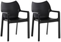 2er SET Stapelstuhl DIVA schwarz 2er SET Stapelstuhl DIVA schwarz