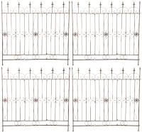 4er Set Gartenzäune Mangold antik braun 4er Set Gartenzäune Mangold antik braun