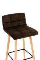 2er Set Barhocker Lincoln Samt braun 