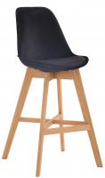 Barhocker Cannes Samt natura schwarz Barhocker Cannes Samt natura schwarz