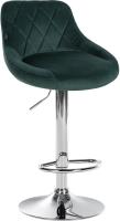 2er Set Barhocker Lazio Samt chrom dunkelgrün 2er Set Barhocker Lazio Samt chrom dunkelgrün