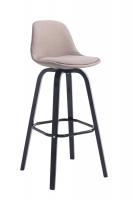 Barhocker Avika Stoff Schwarz taupe Barhocker Avika Stoff Schwarz taupe