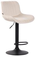 2er Set Barhocker Lentini Samt schwarz creme 2er Set Barhocker Lentini Samt schwarz creme