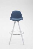 Barhocker Franklin Stoff Rund Weiß (eiche) blau Barhocker Franklin Stoff Rund Weiß (eiche) blau