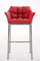 Barhocker Damaso E mit 4-Fuß Gestell rot 