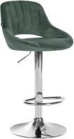 Barhocker Milet Samt chrom grün Barhocker Milet Samt chrom grün
