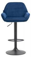 Barhocker Braga Samt schwarz blau Barhocker Braga Samt schwarz blau