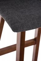 2er Set Barhocker Taunus Stoff Walnuss hellgrau 2er Set Barhocker Taunus Stoff Walnuss hellgrau