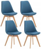 4er Set Stuhl Linares Stoff blau 4er Set Stuhl Linares Stoff blau