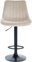 2er Set Barhocker Toni Samt schwarz creme 2er Set Barhocker Toni Samt schwarz creme