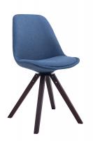 Besucherstuhl Troyes Stoff Square walnuss (eiche) blau Besucherstuhl Troyes Stoff Square walnuss (eiche) blau