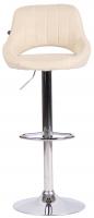Barhocker Milet Stoff chrom creme Barhocker Milet Stoff chrom creme