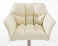 2er Set Barhocker Damaso Kunstleder edelstahl creme 2er Set Barhocker Damaso Kunstleder edelstahl creme