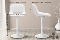 2er Set Barhocker Camden Kunstleder weiß weiß 2er Set Barhocker Camden Kunstleder weiß weiß