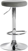 Barhocker Ponte Samt chrom grau Barhocker Ponte Samt chrom grau