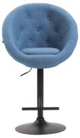 Barhocker London V2 Stoff schwarz blau Barhocker London V2 Stoff schwarz blau