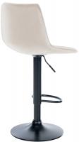2er Set Barhocker Lex Samt Schwarz creme 