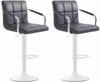 2er Set Barhocker Lucy V2 weiß schwarz 