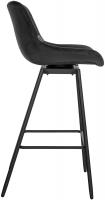 Barhocker Weston Schwenkbar Samt schwarz Barhocker Weston Schwenkbar Samt schwarz