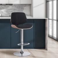 Barhocker Clawson Stoff chrom natura/schwarz Barhocker Clawson Stoff chrom natura/schwarz